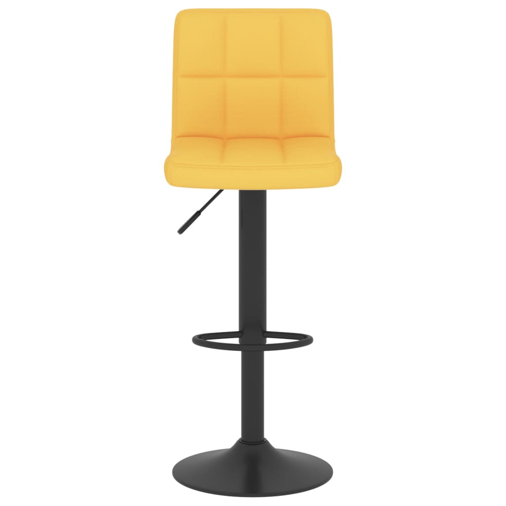 vidaXL Scaun de bar, galben muștar, material textil vidaXL Scaun de bar, galben muștar, material textil