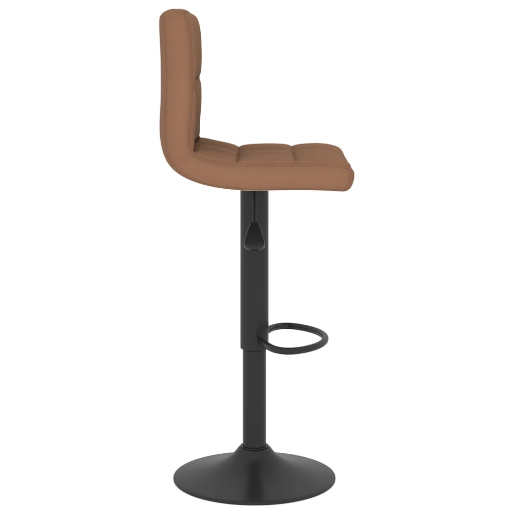 vidaXL Scaune de bar, 2 buc., maro, material textil vidaXL Scaune de bar, 2 buc., maro, material textil