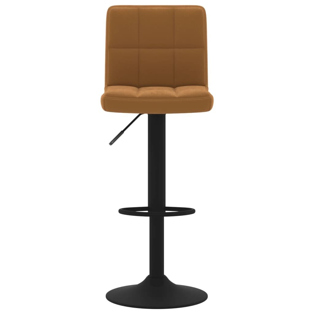 vidaXL Scaun de bar, maro, catifea vidaXL Scaun de bar, maro, catifea