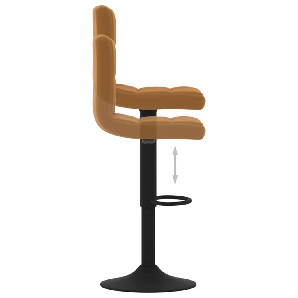 vidaXL Scaun de bar, maro, catifea vidaXL Scaun de bar, maro, catifea