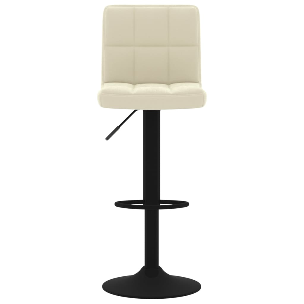 vidaXL Scaun de bar, crem, catifea vidaXL Scaun de bar, crem, catifea