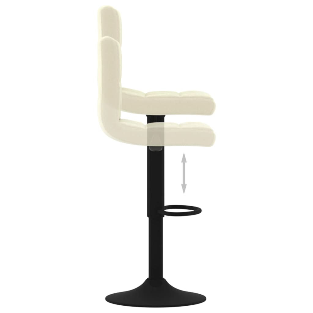 vidaXL Scaun de bar, crem, catifea vidaXL Scaun de bar, crem, catifea