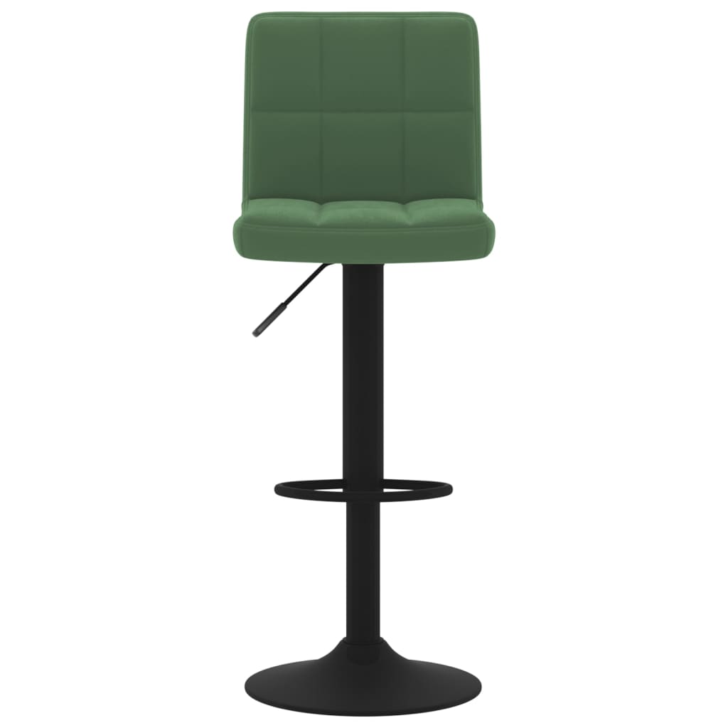 vidaXL Scaun de bar, verde închis, catifea
