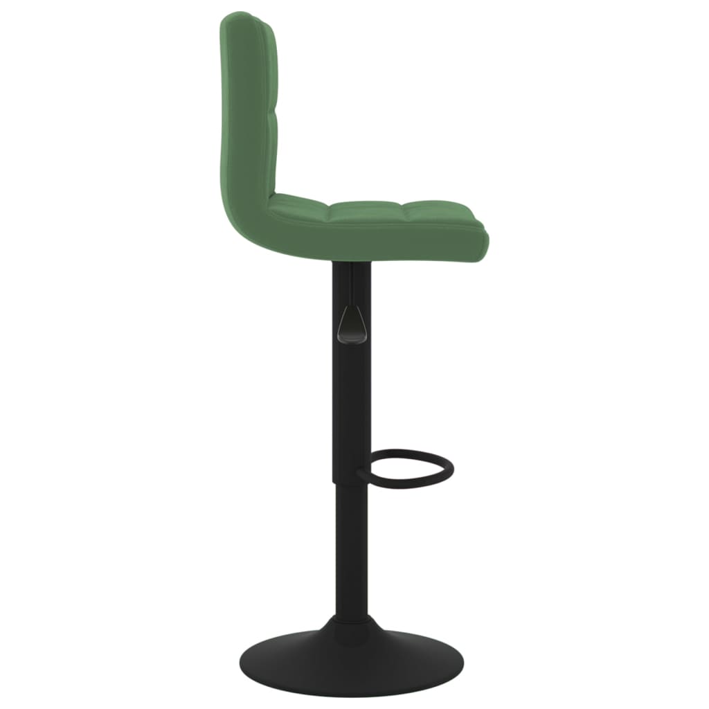 vidaXL Scaun de bar, verde închis, catifea