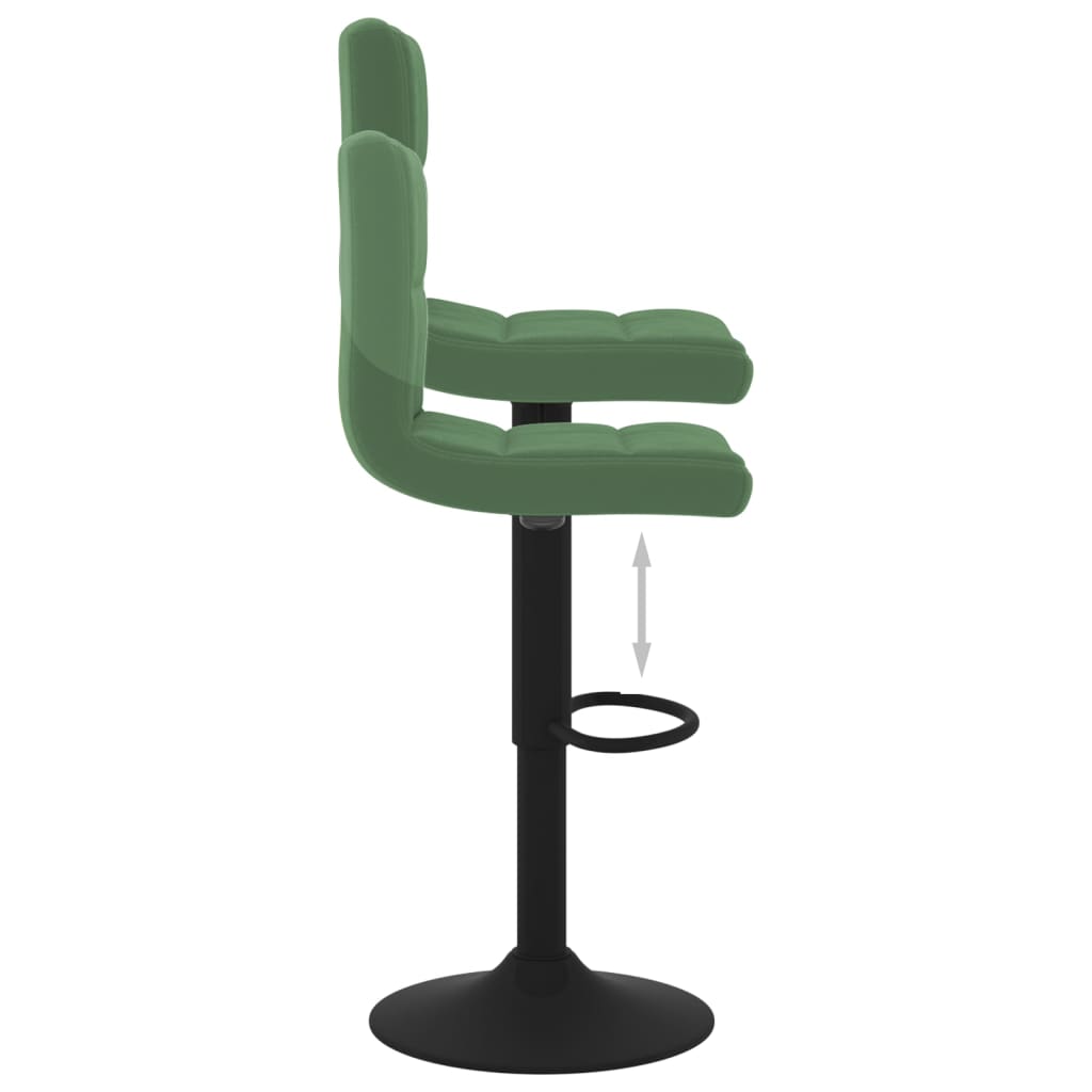 vidaXL Scaun de bar, verde închis, catifea