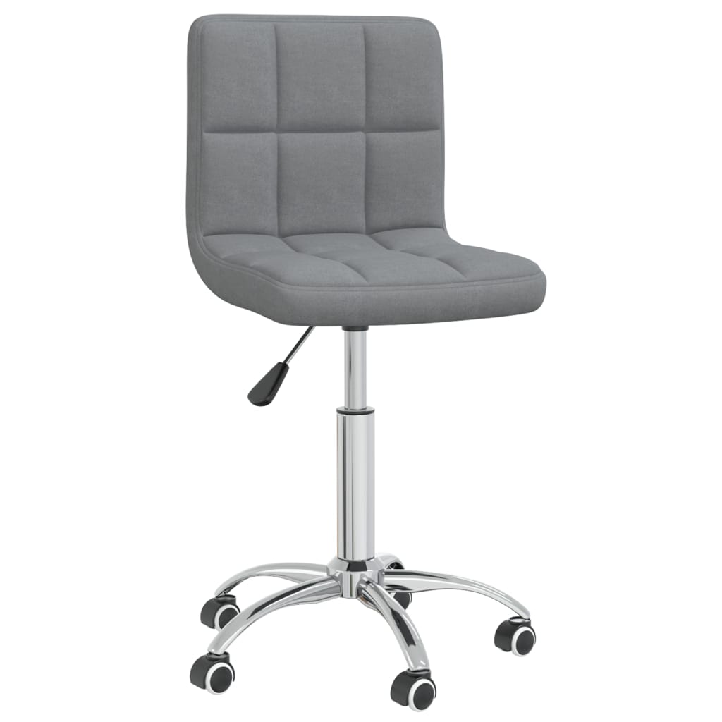 vidaXL Scaun de birou pivotant, gri deschis, material textil vidaXL Scaun de birou pivotant, gri deschis, material textil