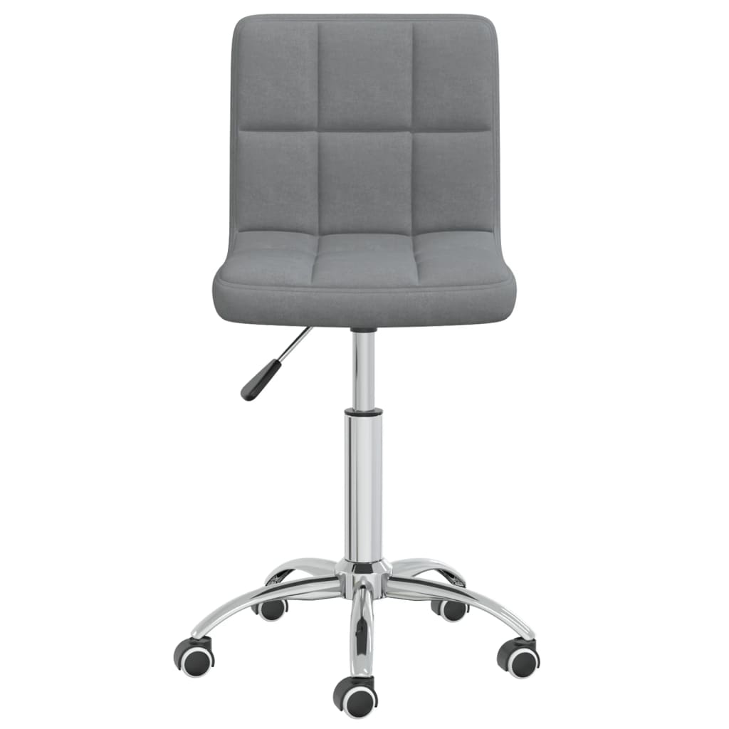 vidaXL Scaun de birou pivotant, gri deschis, material textil vidaXL Scaun de birou pivotant, gri deschis, material textil