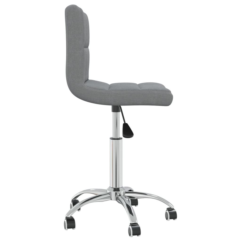 vidaXL Scaun de birou pivotant, gri deschis, material textil vidaXL Scaun de birou pivotant, gri deschis, material textil