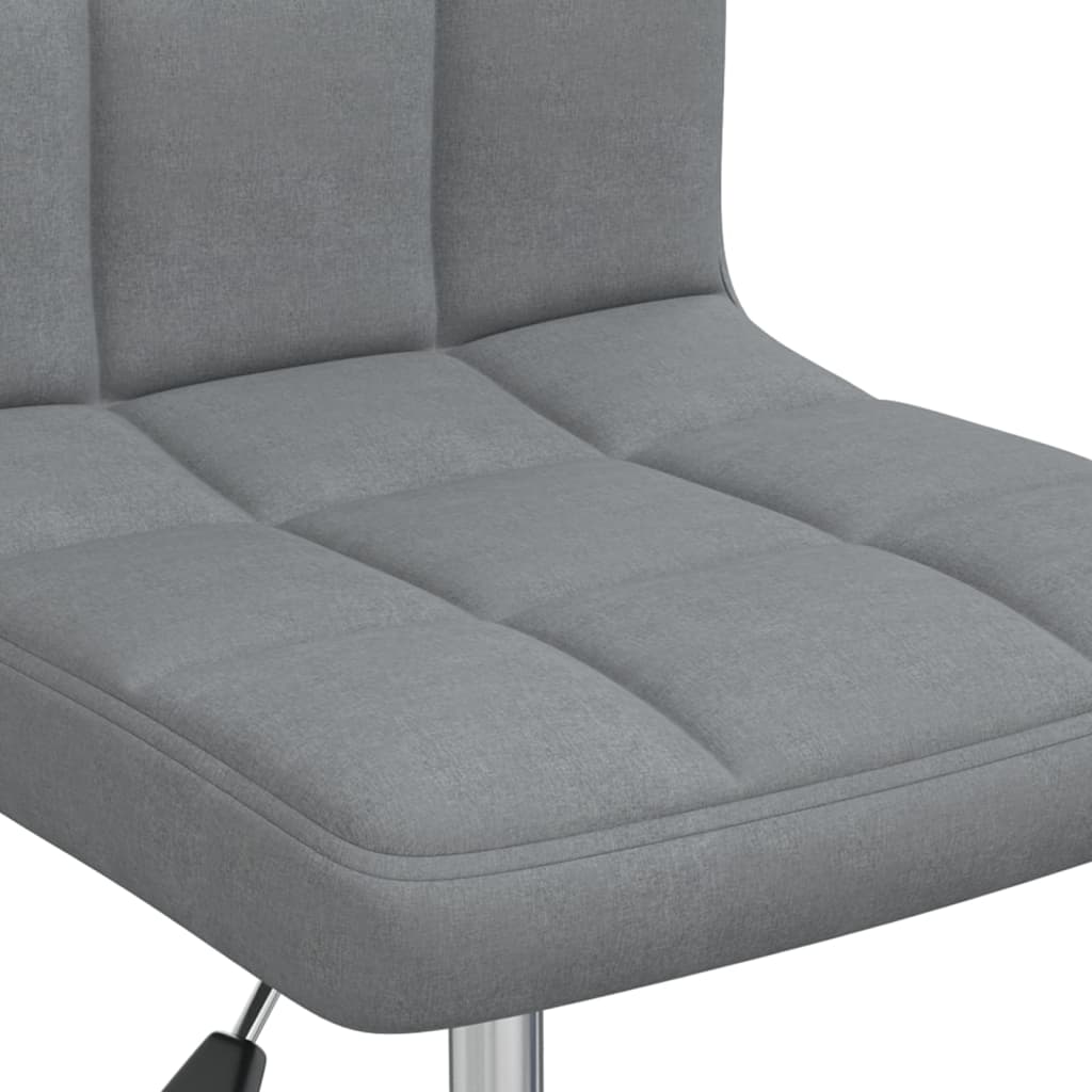vidaXL Scaun de birou pivotant, gri deschis, material textil vidaXL Scaun de birou pivotant, gri deschis, material textil