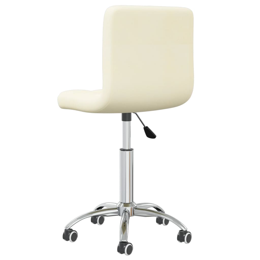 vidaXL Scaun de birou pivotant, crem, material textil vidaXL Scaun de birou pivotant, crem, material textil