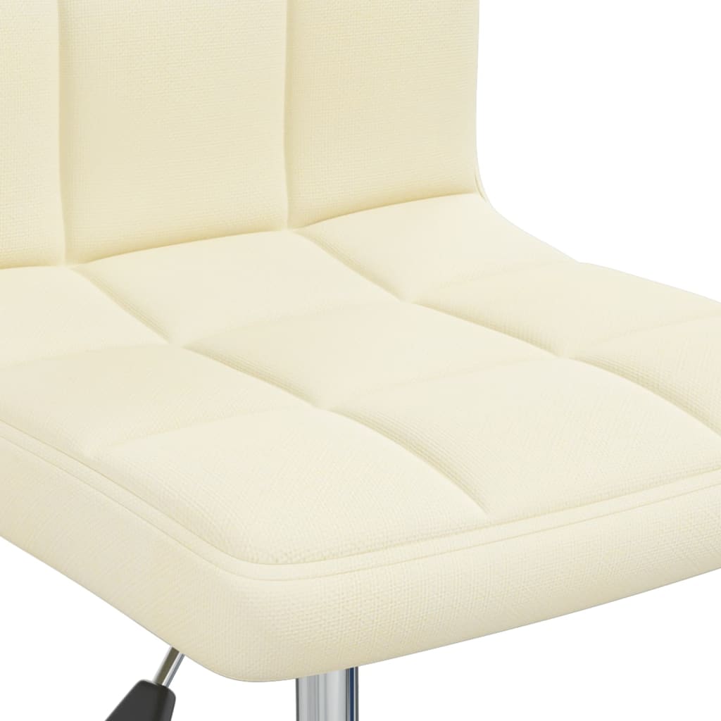 vidaXL Scaun de birou pivotant, crem, material textil vidaXL Scaun de birou pivotant, crem, material textil