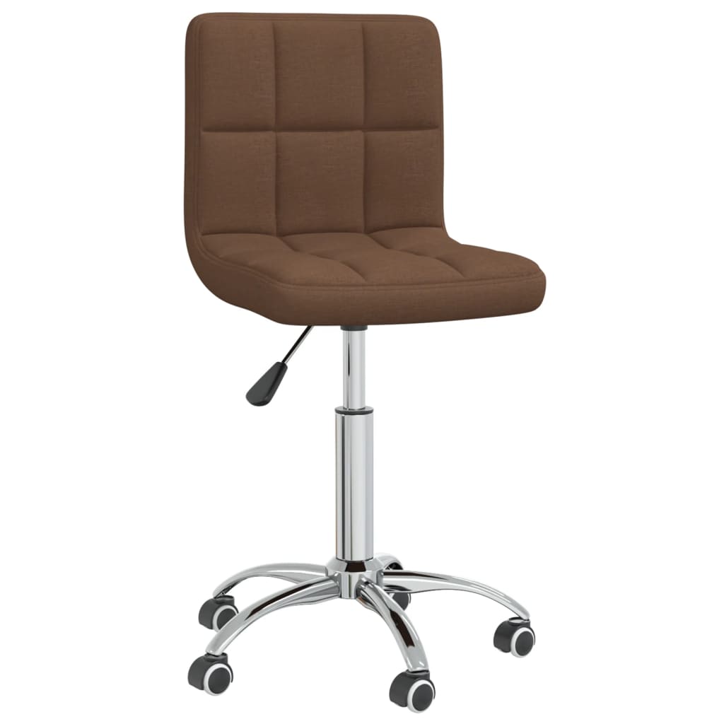 vidaXL Scaun de birou pivotant, maro, material textil vidaXL Scaun de birou pivotant, maro, material textil