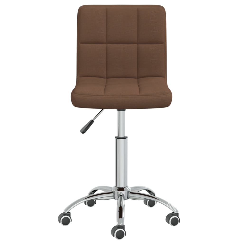 vidaXL Scaun de birou pivotant, maro, material textil vidaXL Scaun de birou pivotant, maro, material textil