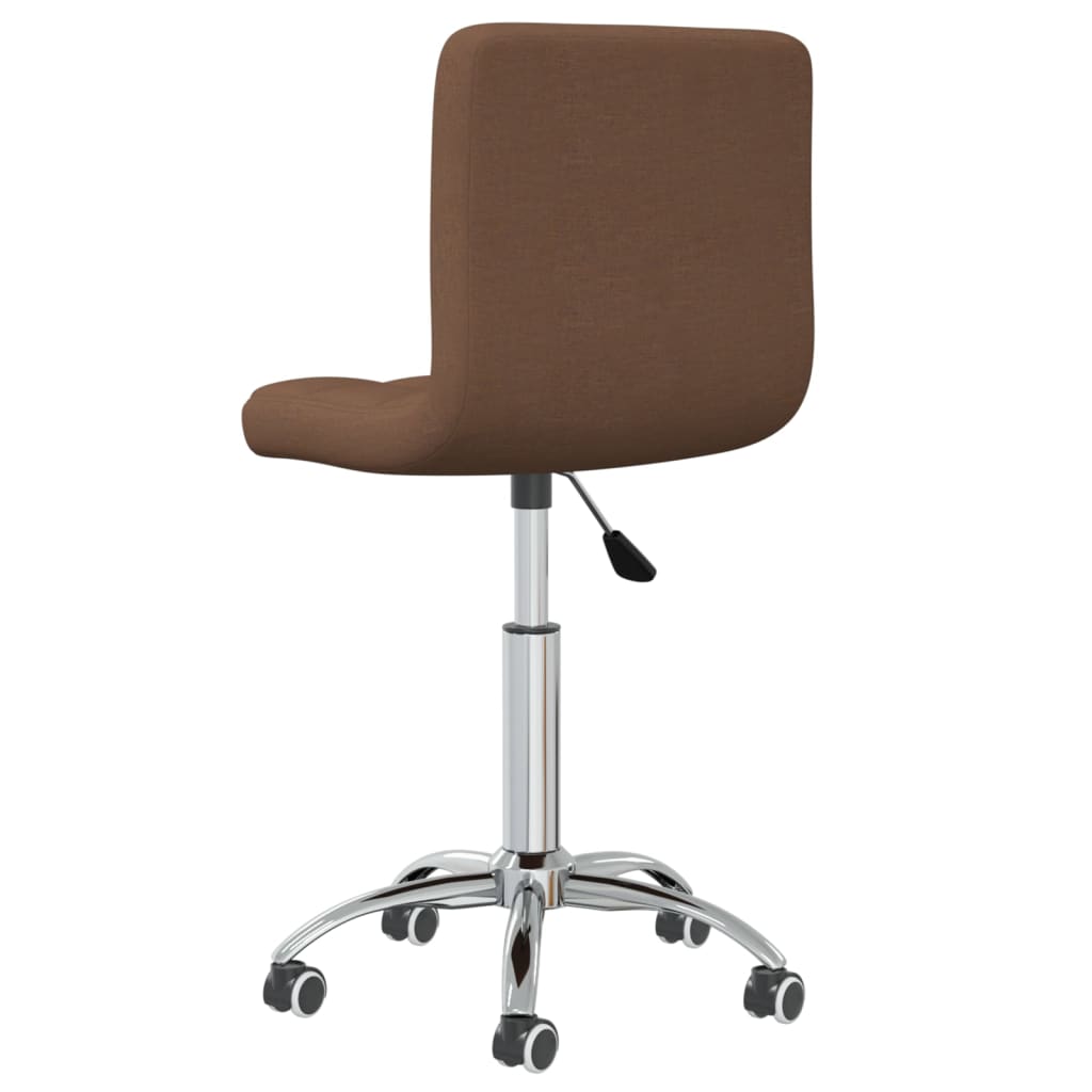 vidaXL Scaun de birou pivotant, maro, material textil vidaXL Scaun de birou pivotant, maro, material textil