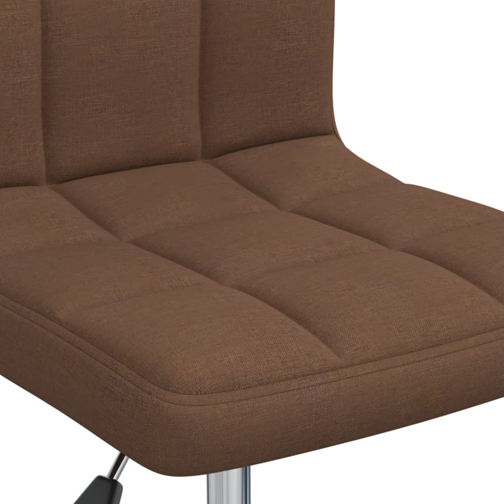 vidaXL Scaun de birou pivotant, maro, material textil vidaXL Scaun de birou pivotant, maro, material textil
