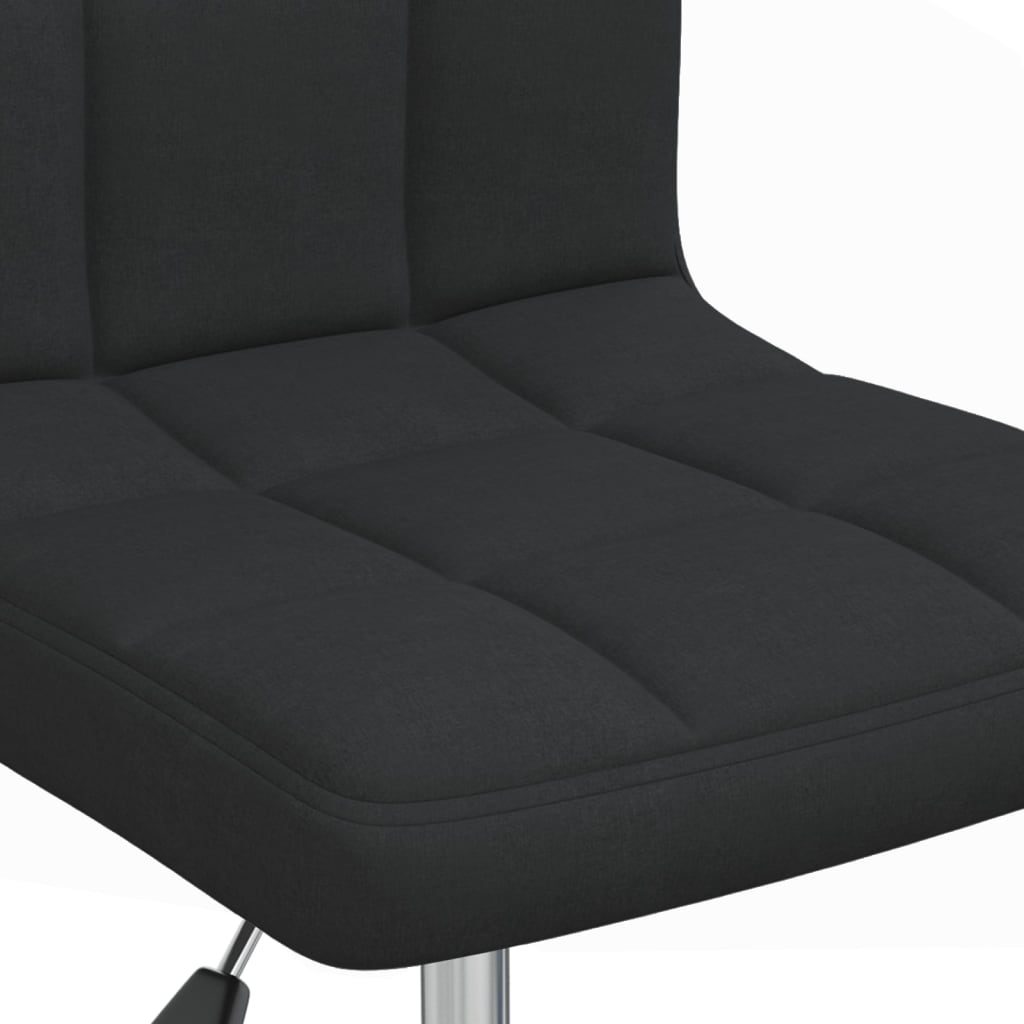 vidaXL Scaun de birou pivotant, negru, material textil vidaXL Scaun de birou pivotant, negru, material textil
