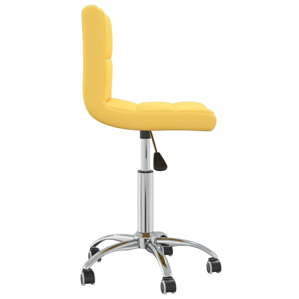 vidaXL Scaun de birou pivotant, galben muștar, material textil vidaXL Scaun de birou pivotant, galben muștar, material textil