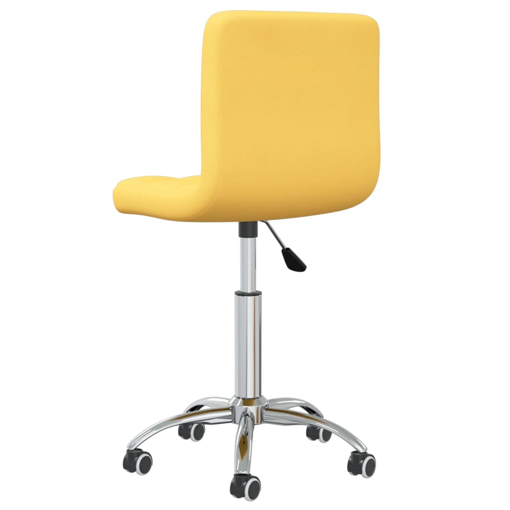 vidaXL Scaun de birou pivotant, galben muștar, material textil vidaXL Scaun de birou pivotant, galben muștar, material textil