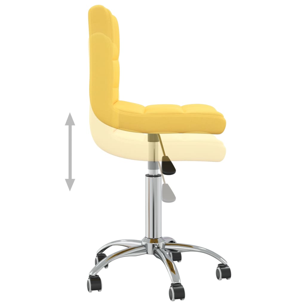 vidaXL Scaun de birou pivotant, galben muștar, material textil vidaXL Scaun de birou pivotant, galben muștar, material textil