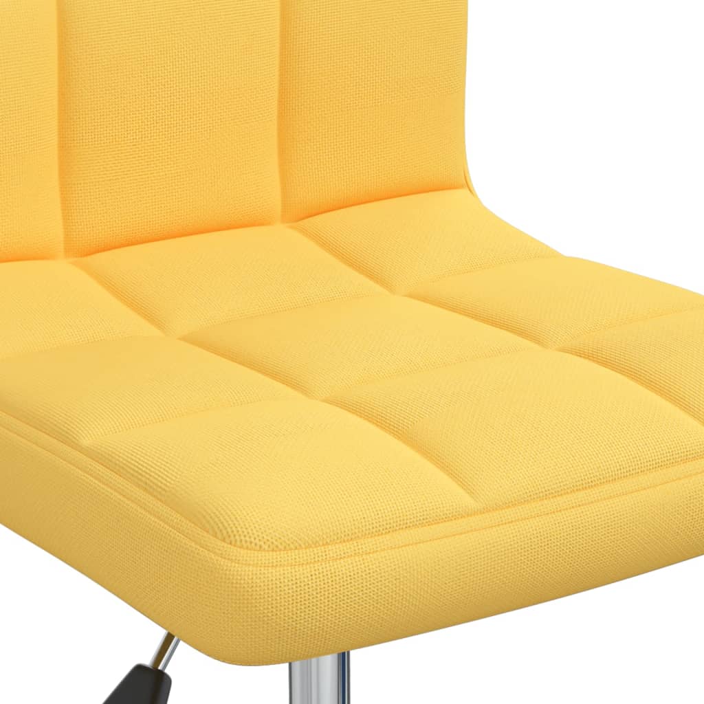 vidaXL Scaun de birou pivotant, galben muștar, material textil vidaXL Scaun de birou pivotant, galben muștar, material textil