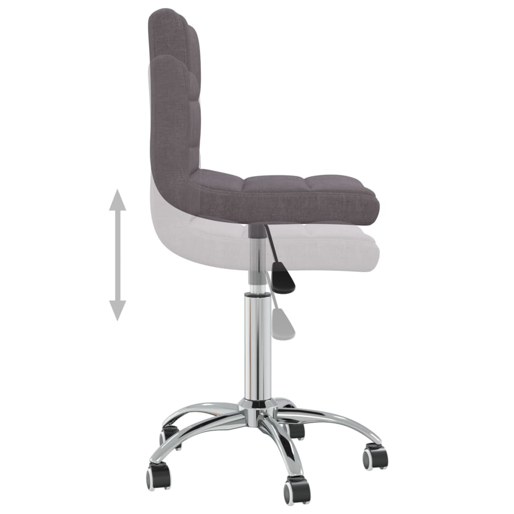 vidaXL Scaun de birou pivotant, gri taupe, material textil vidaXL Scaun de birou pivotant, gri taupe, material textil