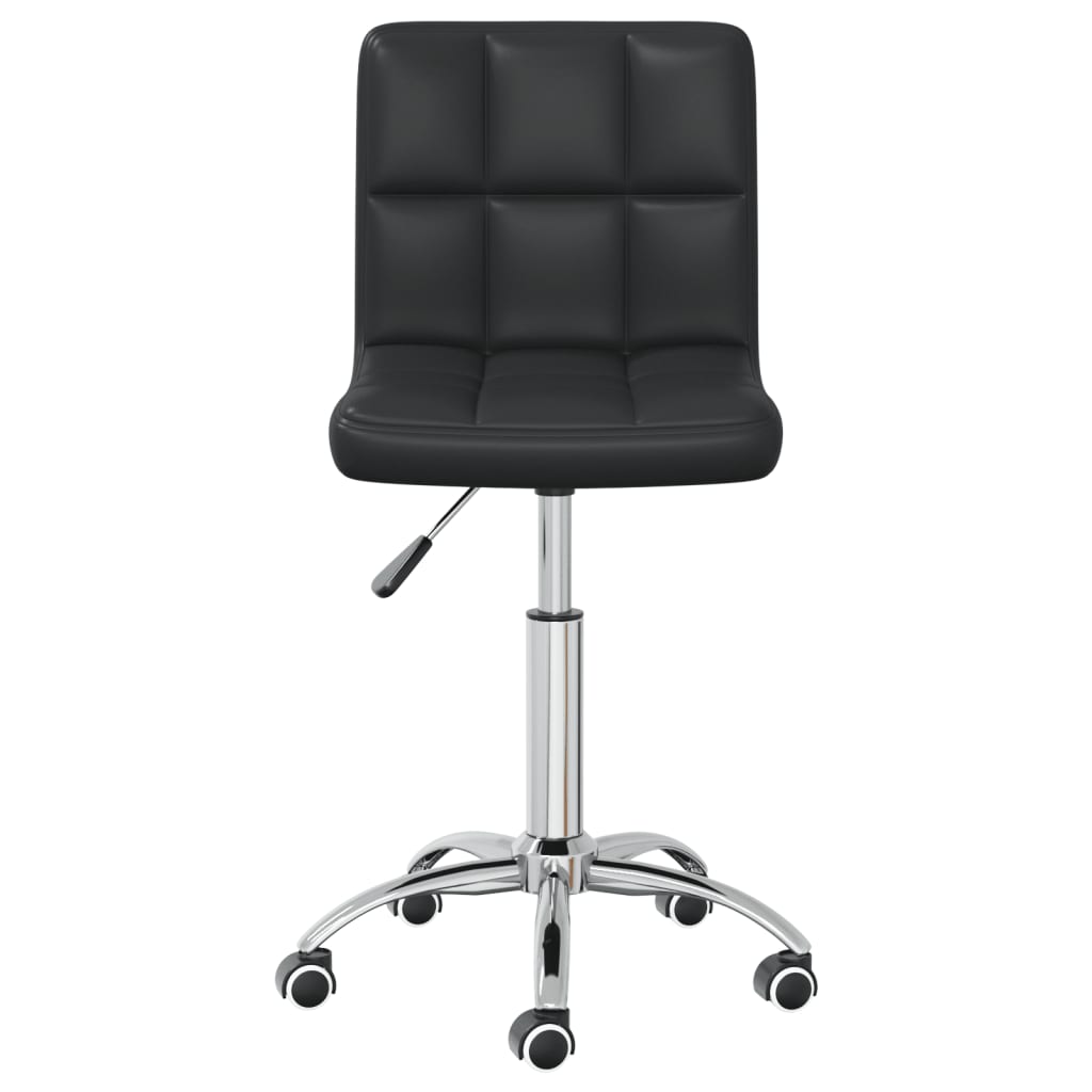 vidaXL Scaun de birou pivotant, negru, piele ecologică vidaXL Scaun de birou pivotant, negru, piele ecologică