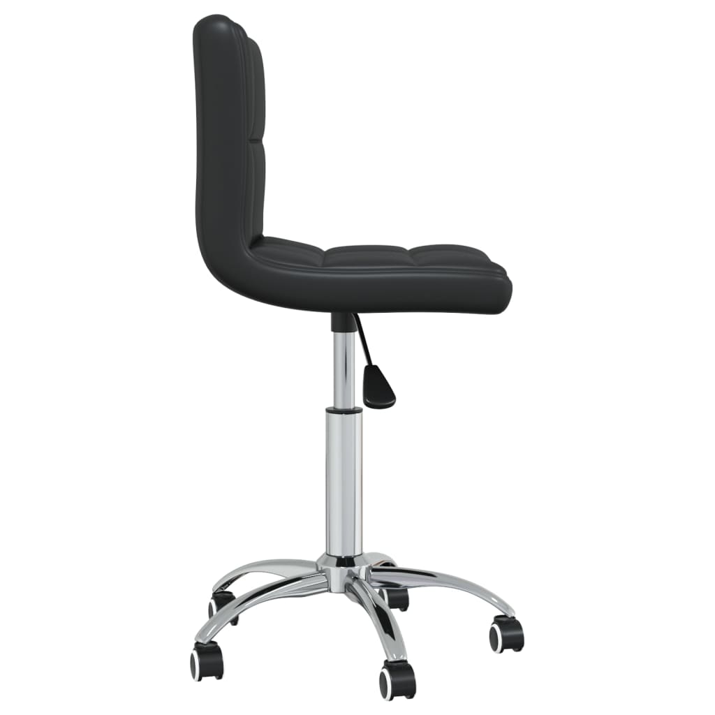 vidaXL Scaun de birou pivotant, negru, piele ecologică vidaXL Scaun de birou pivotant, negru, piele ecologică