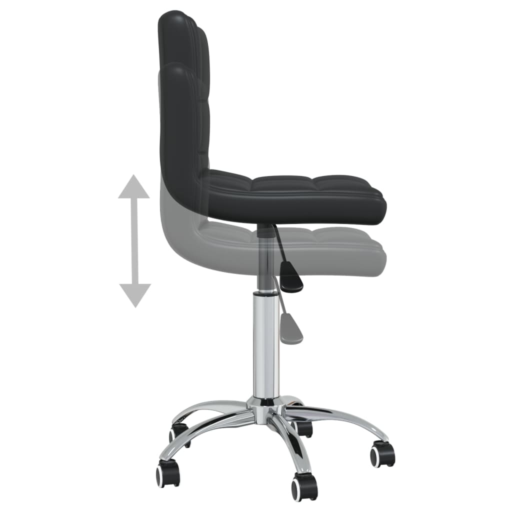 vidaXL Scaun de birou pivotant, negru, piele ecologică vidaXL Scaun de birou pivotant, negru, piele ecologică