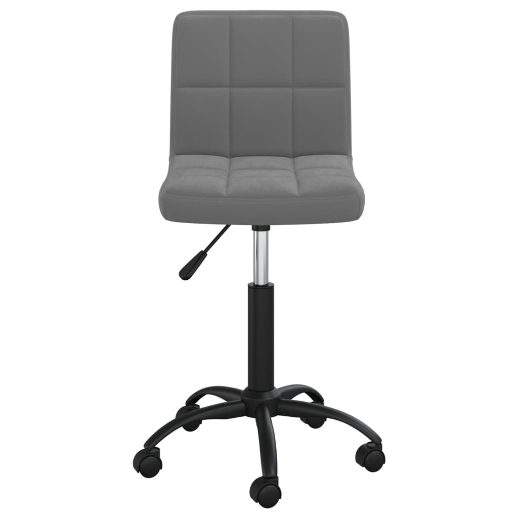 vidaXL Scaun de birou pivotant, gri închis, catifea vidaXL Scaun de birou pivotant, gri închis, catifea