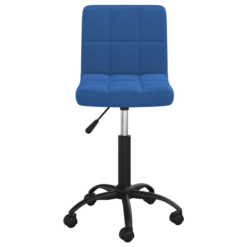 vidaXL Scaun de birou pivotant, albastru, catifea vidaXL Scaun de birou pivotant, albastru, catifea