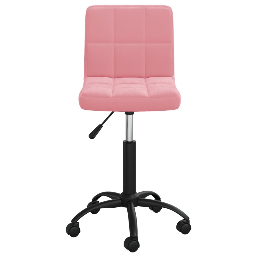 vidaXL Scaun de birou pivotant, roz, catifea vidaXL Scaun de birou pivotant, roz, catifea