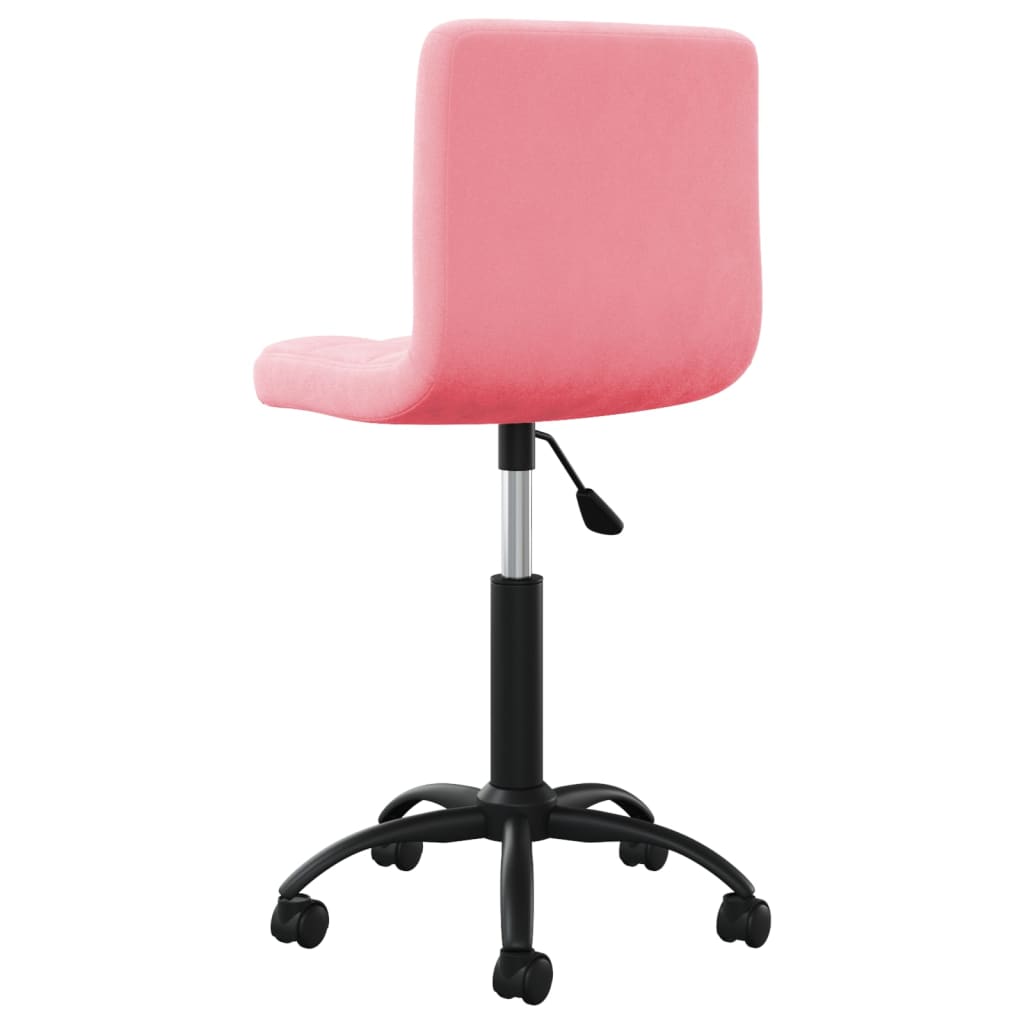 vidaXL Scaun de birou pivotant, roz, catifea vidaXL Scaun de birou pivotant, roz, catifea