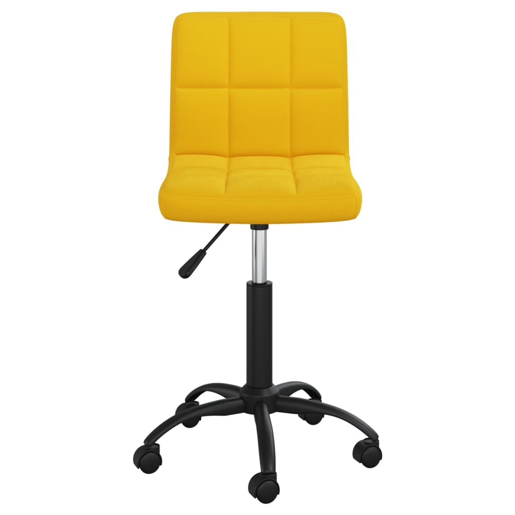 vidaXL Scaun de birou pivotant, galben muștar, catifea vidaXL Scaun de birou pivotant, galben muștar, catifea