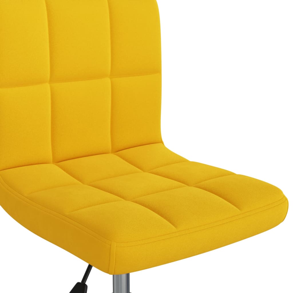 vidaXL Scaun de birou pivotant, galben muștar, catifea vidaXL Scaun de birou pivotant, galben muștar, catifea