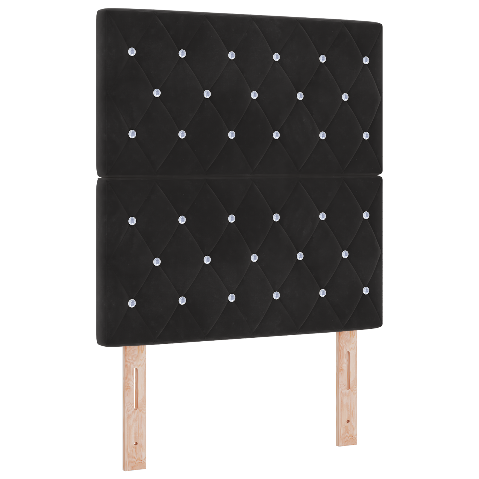 vidaXL Pat cu boxă spring LED și saltea Negru 80 x 200 cm Catifea vidaXL Pat cu boxă spring LED și saltea Negru 80 x 200 cm Catifea