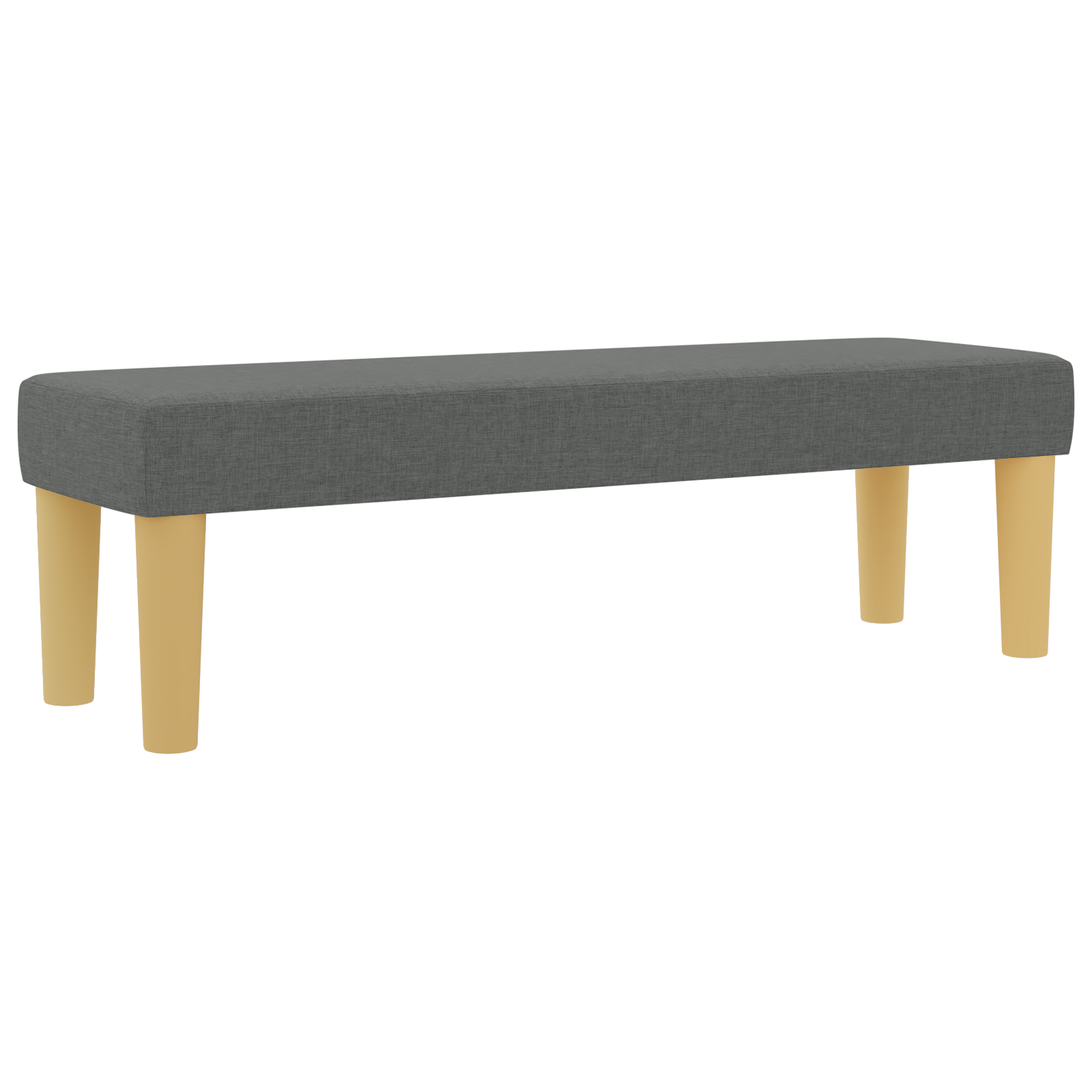 Pat Box Spring vidaXL cu Saltea și Bancă Gri Închis 200x200 cm Fabricat