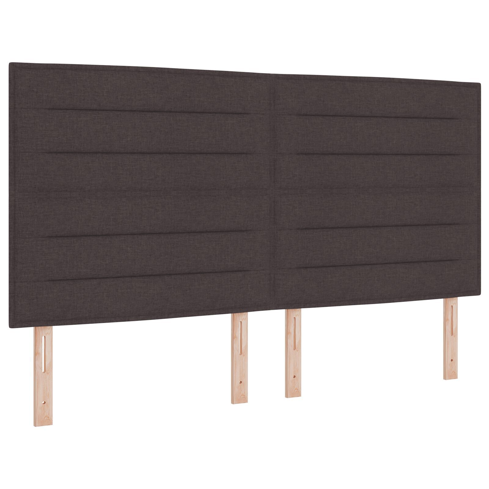 vidaXL Cadru de pat cu headboard Maro închis 180 x 200 cm țesătură