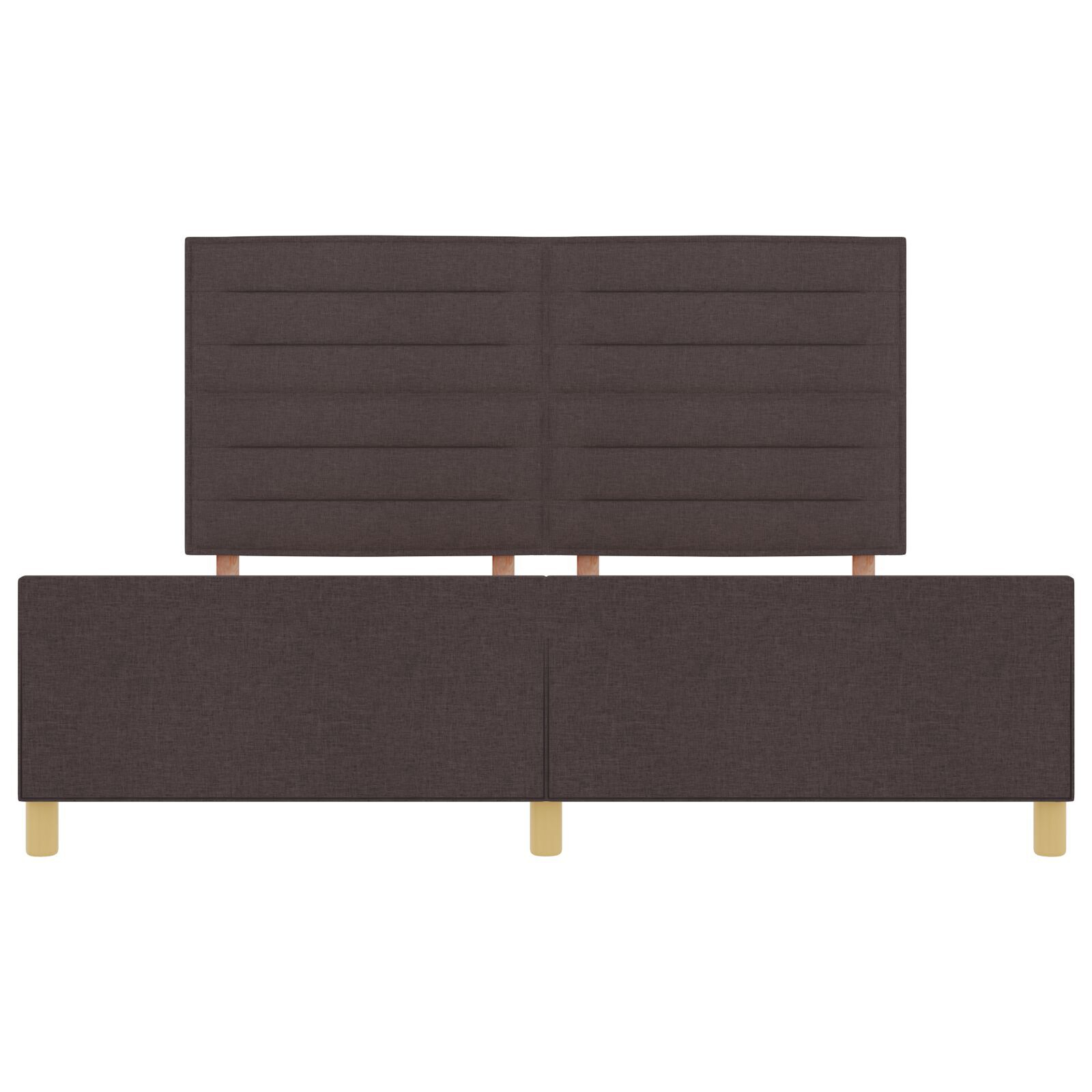 vidaXL Cadru de pat cu headboard Maro închis 180 x 200 cm țesătură