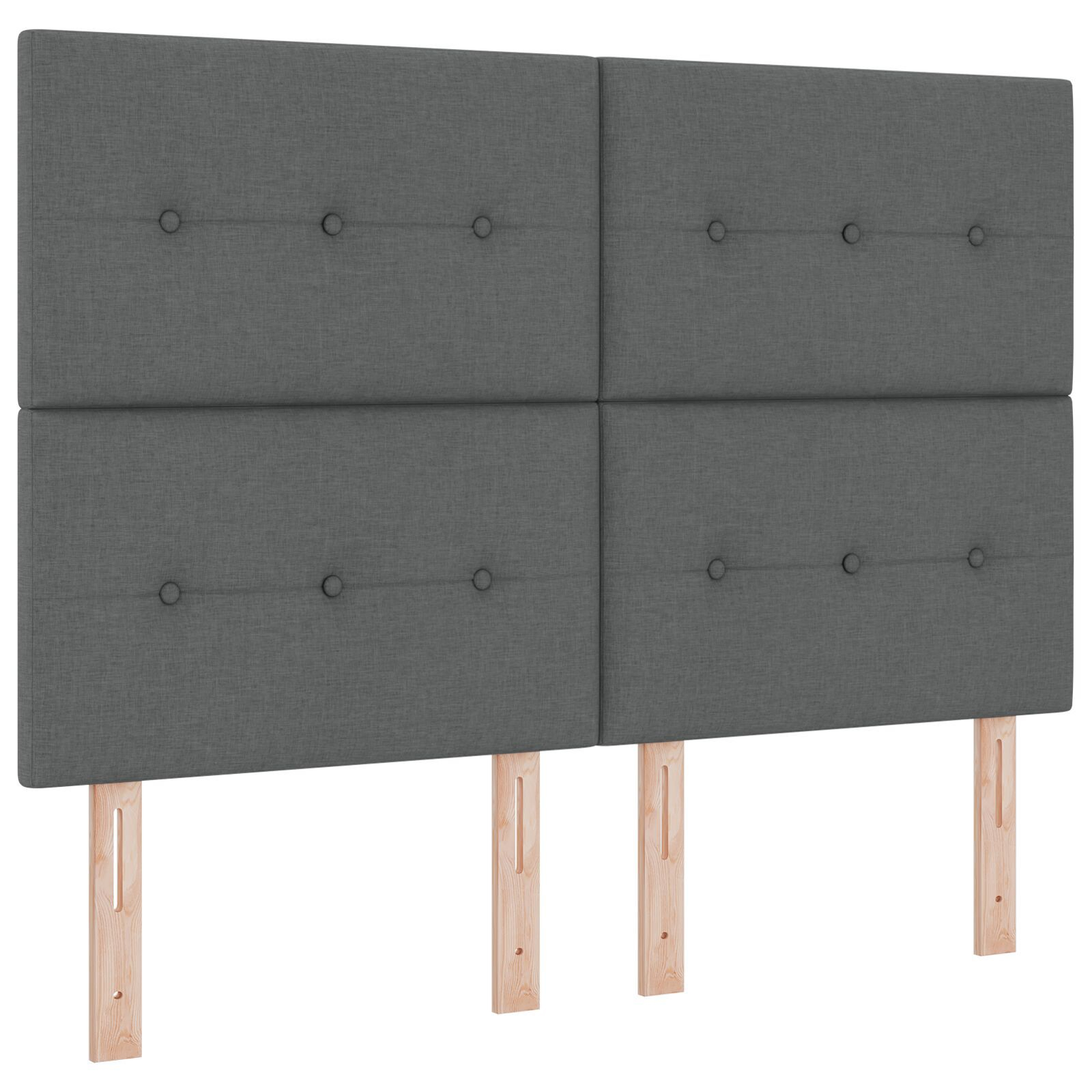 vidaXL Cadru de pat cu headboard Gri închis 160 x 200 cm țesătură vidaXL Cadru de pat cu headboard Gri închis 160 x 200 cm țesătură