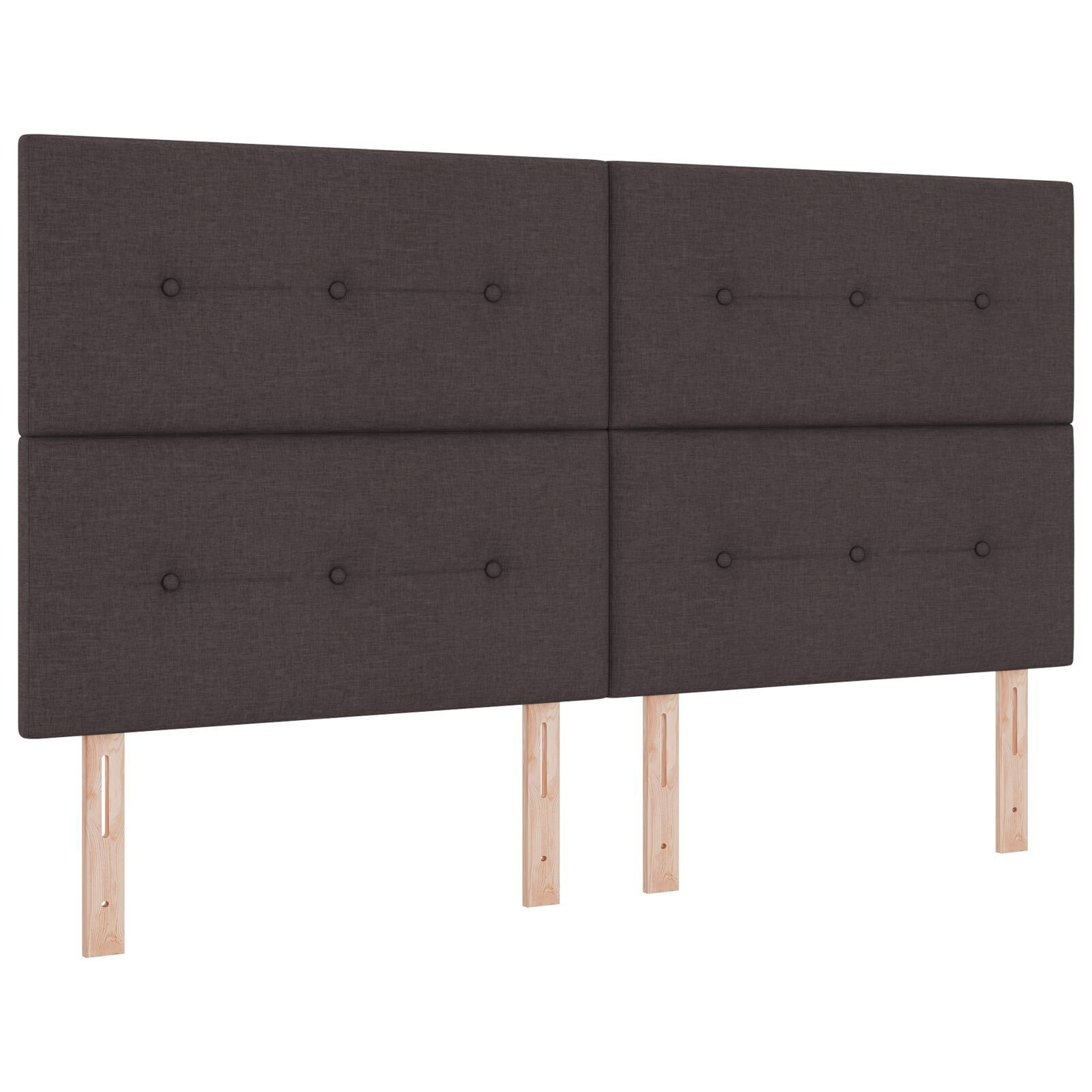 vidaXL Cadru de pat cu headboard Maro închis 180 x 200 cm țesătură