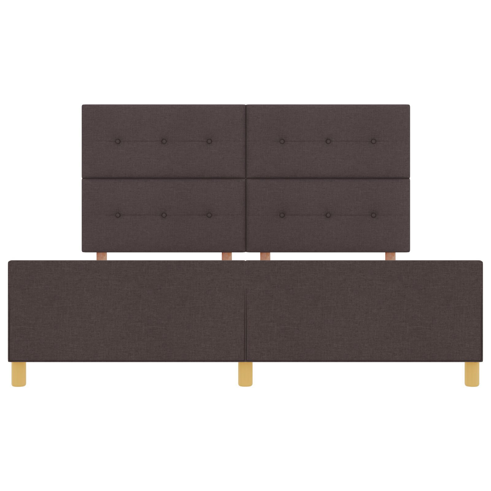 vidaXL Cadru de pat cu headboard Maro închis 180 x 200 cm țesătură