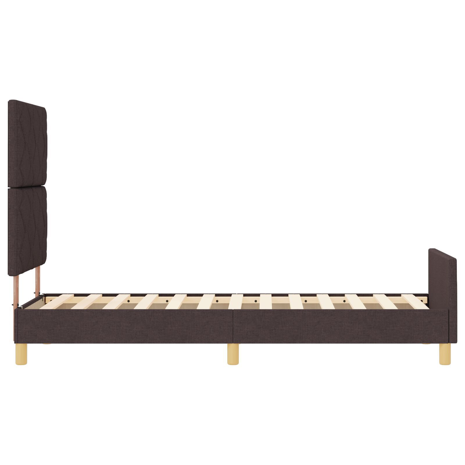 vidaXL Cadru de pat cu headboard Maro închis 80 x 200 cm țesătură