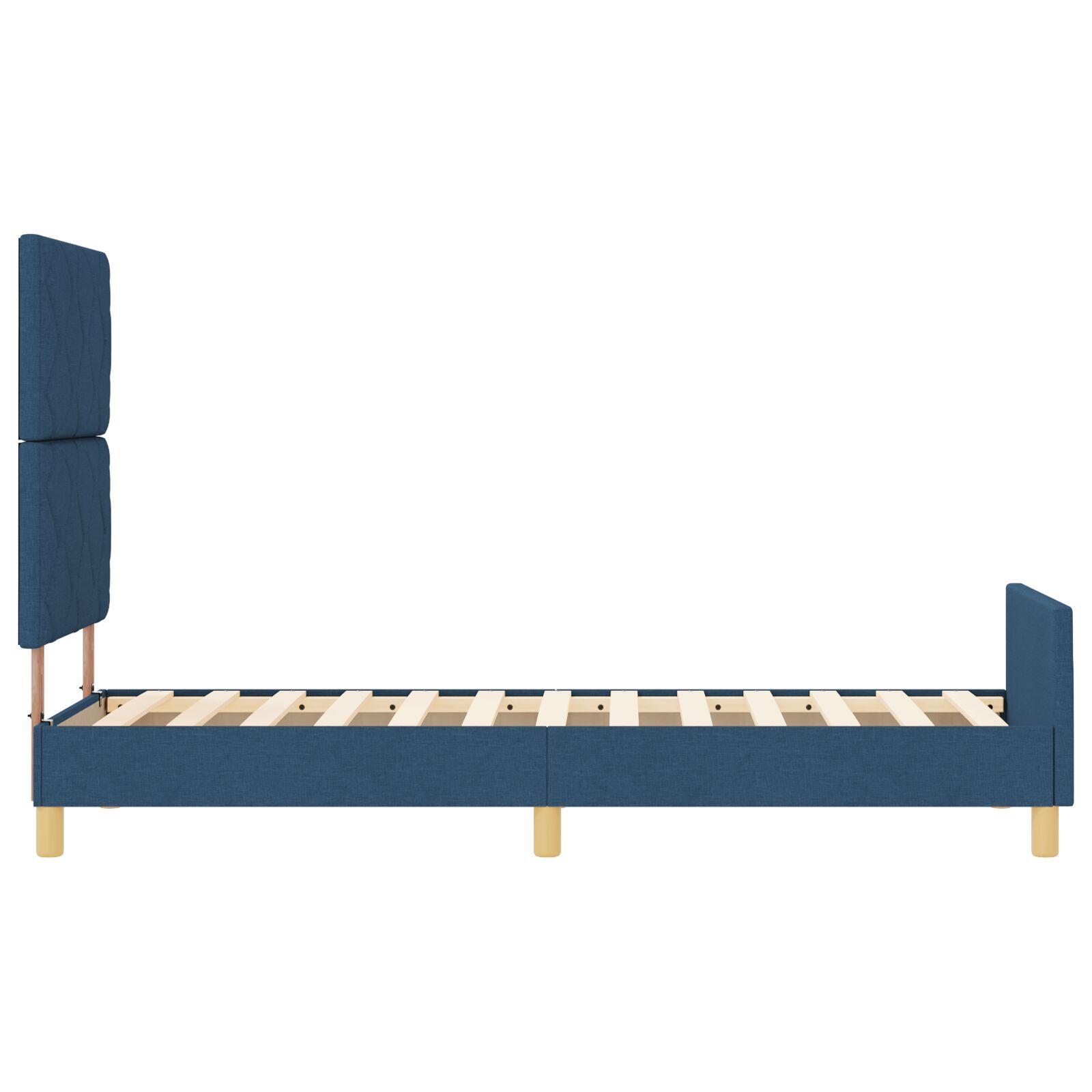 vidaXL Cadru de pat cu headboard albastru 80 x 200 cm țesătură vidaXL Cadru de pat cu headboard albastru 80 x 200 cm țesătură