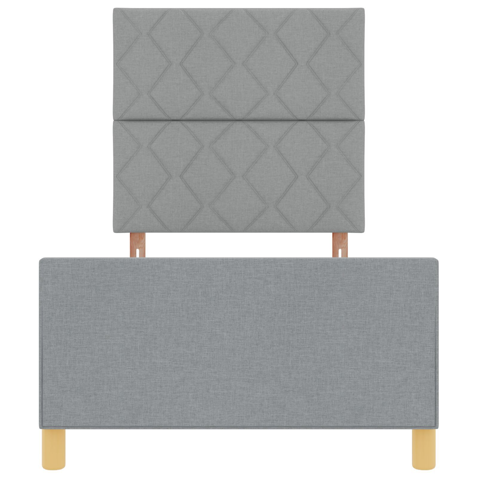 Cadru de pat vidaXL Gri deschis 90x190 cm din material textil Cadru de pat vidaXL Gri deschis 90x190 cm din material textil