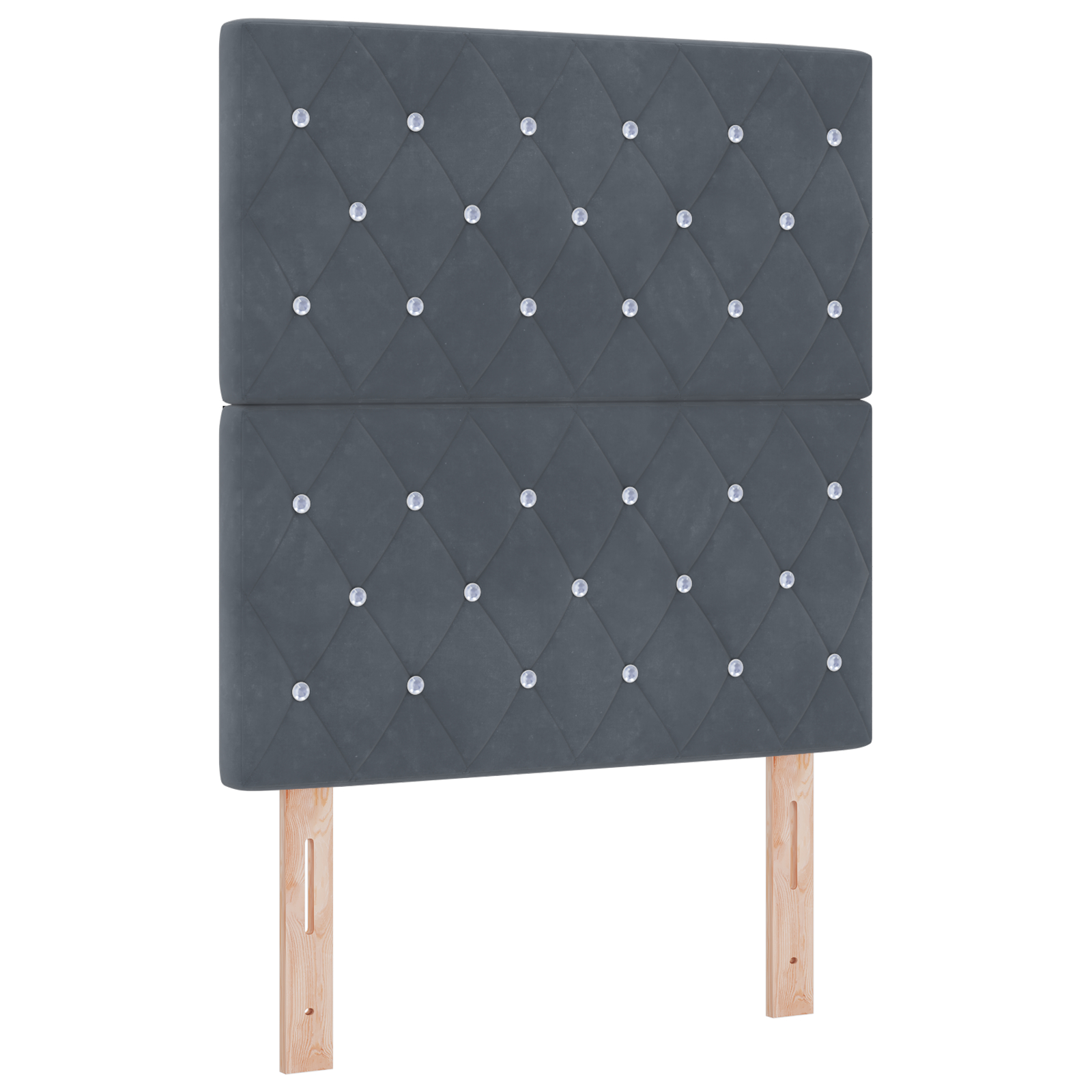 vidaXL Cadru de pat cu headboard Gri închis 80 x 200 cm Catifea vidaXL Cadru de pat cu headboard Gri închis 80 x 200 cm Catifea