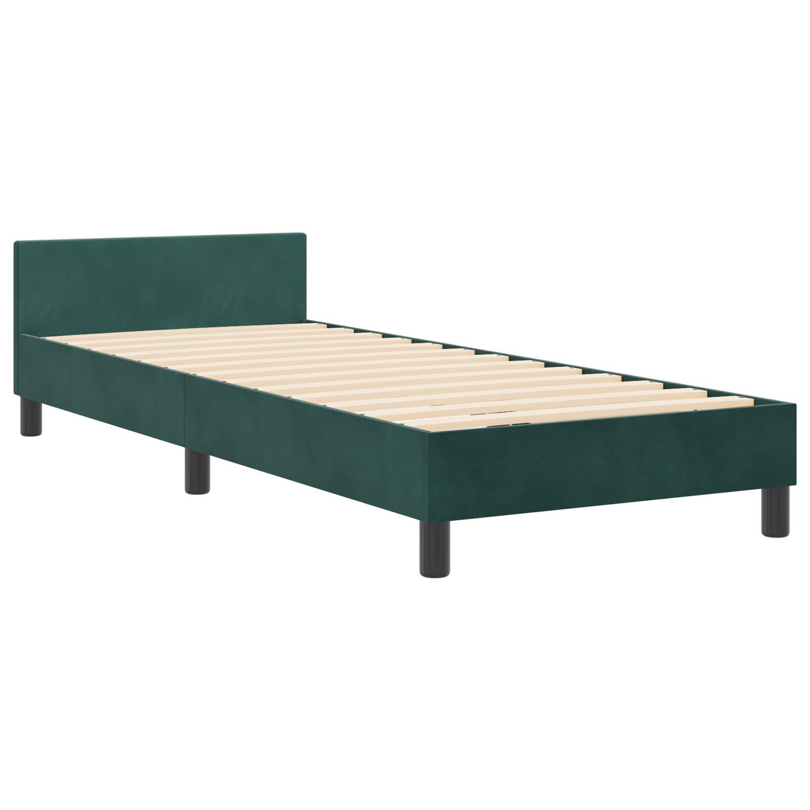 vidaXL Cadru de pat cu headboard Verde închis 80 x 200 cm Catifea vidaXL Cadru de pat cu headboard Verde închis 80 x 200 cm Catifea