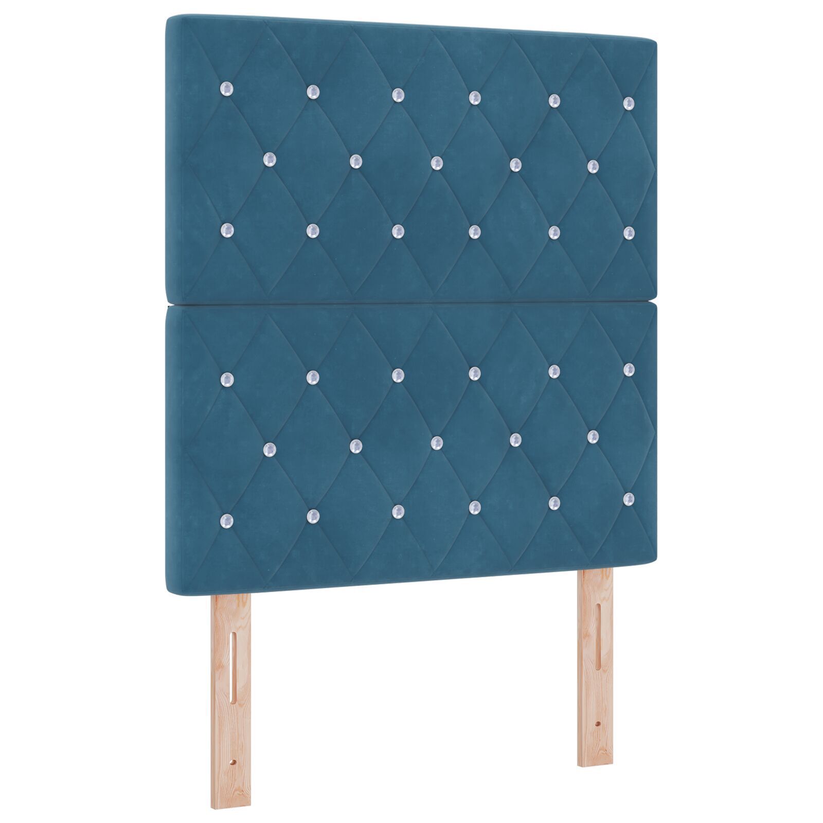 vidaXL Cadru de pat cu headboard Albastru închis 80 x 200 cm Catifea vidaXL Cadru de pat cu headboard Albastru închis 80 x 200 cm Catifea