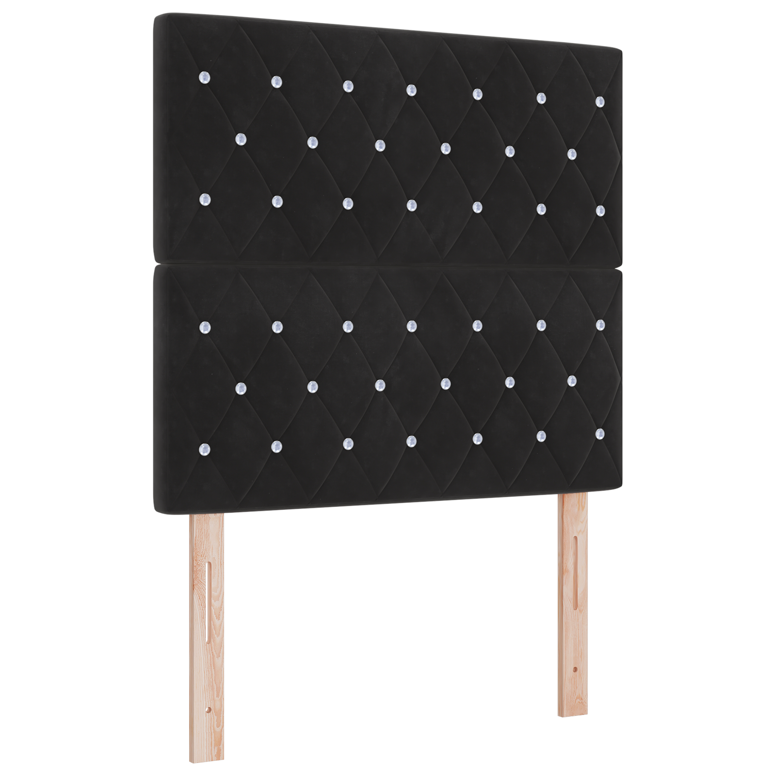 vidaXL Cadru de pat cu headboard Negru 90 x 190 cm Catifea vidaXL Cadru de pat cu headboard Negru 90 x 190 cm Catifea