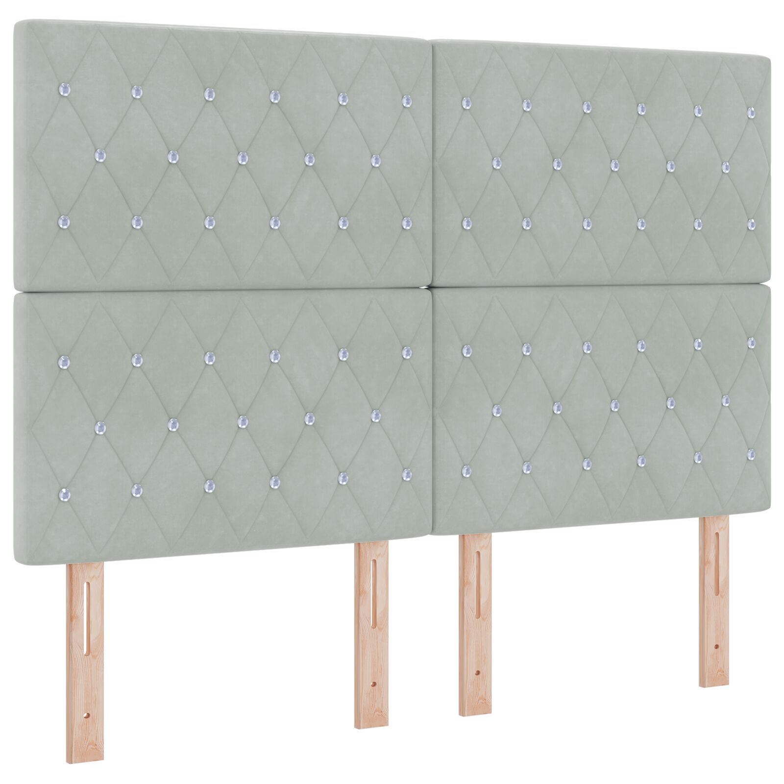 Pat vidaXL Gri deschis 140x190 cm Catifea Pat vidaXL Gri deschis 140x190 cm Catifea