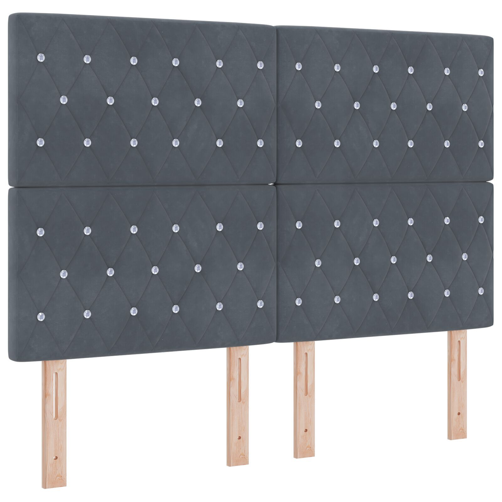 Cadru de pat vidaXL Gri închis 140x190 cm Catifea Cadru de pat vidaXL Gri închis 140x190 cm Catifea